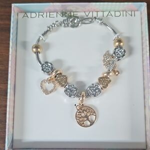 Adrienne Vittadini Two-Tone Charm Bracelet